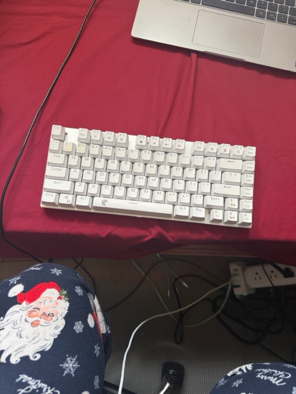 Compact White Mechanical Keyboard - Clean Minimal Design